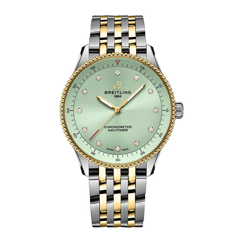 Navitimer 32mm Mint Green Dial Ladies Watch Exclusive to The Watches Of Switzerland Group, , hi-res