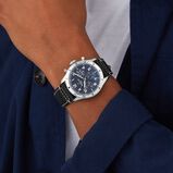 Classic AVI Chronograph 42 Tribute to Vought F4U Corsair Leather Strap Watch, , hi-res