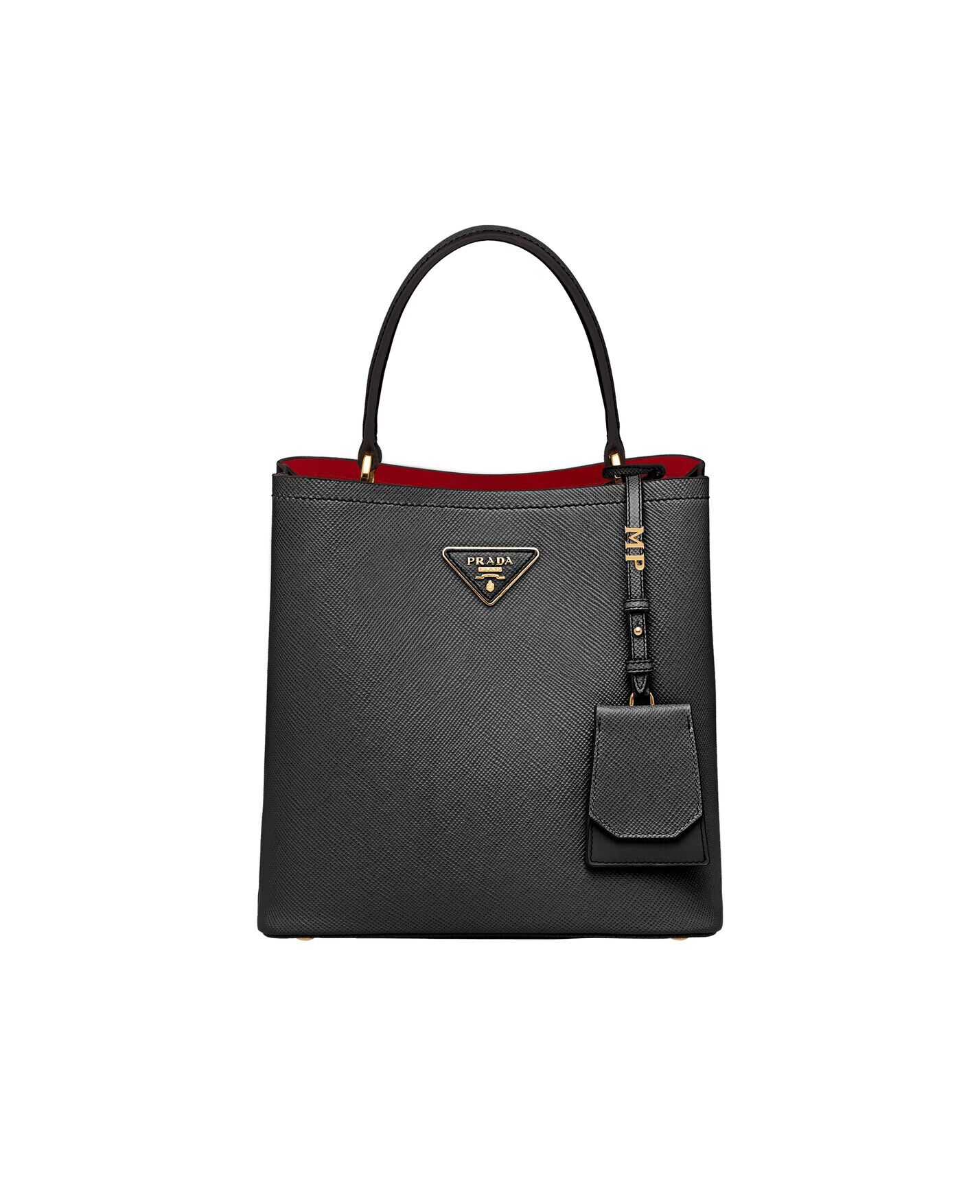 Medium Saffiano Leather Prada Panier Bag
