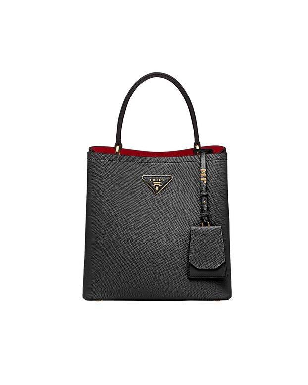 Medium Saffiano Leather Prada Panier Bag, , hi-res