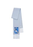 Narrow Check Label Cashmere Scarf, , hi-res