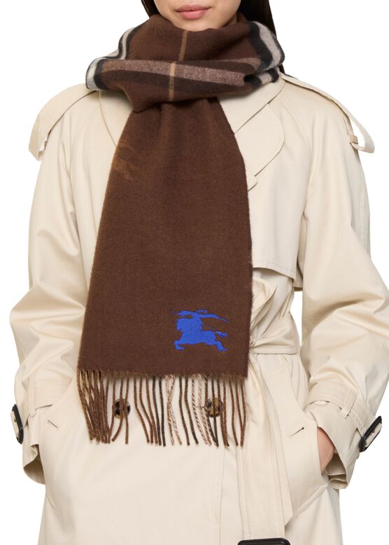 Reversible EKD Check Cashmere Scarf, , hi-res