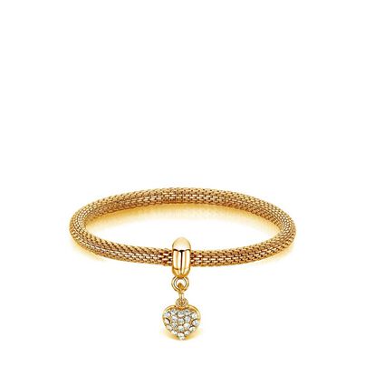Heart Mesh Gold Bracelet, , hi-res