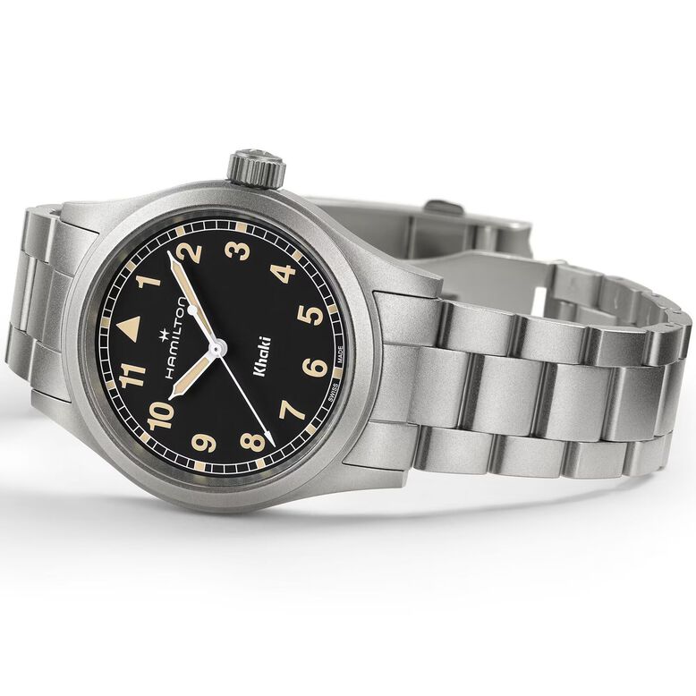 Khaki Field Quartz 38mm Unisex Watch Black, , hi-res