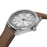 PRC 100 Solar Quartz 39mm Mens Watch Silver Leather, , hi-res