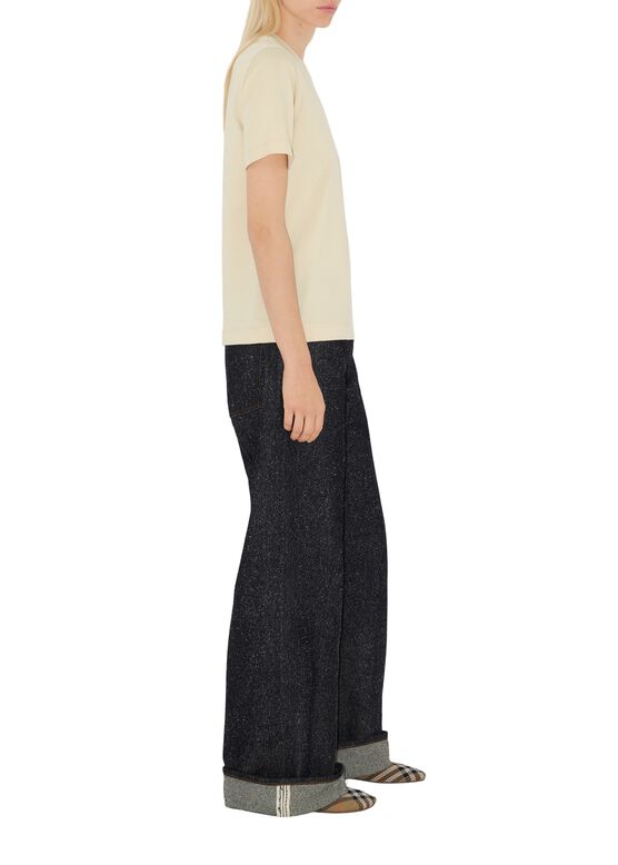 Check Label Cotton T-shirt, , hi-res