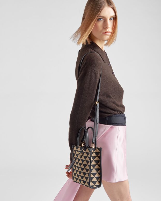 Prada Symbole embroidered fabric mini bag, , hi-res