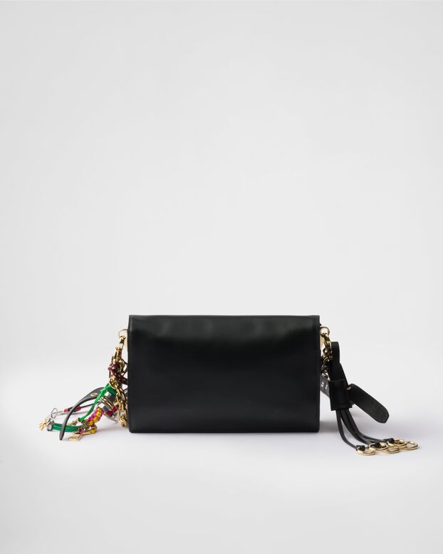 Prada Soft Sound small leather shoulder bag with charms, , hi-res