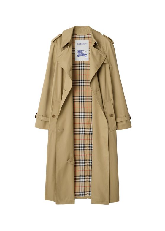 Long Gabardine Waterloo Trench Coat, , hi-res