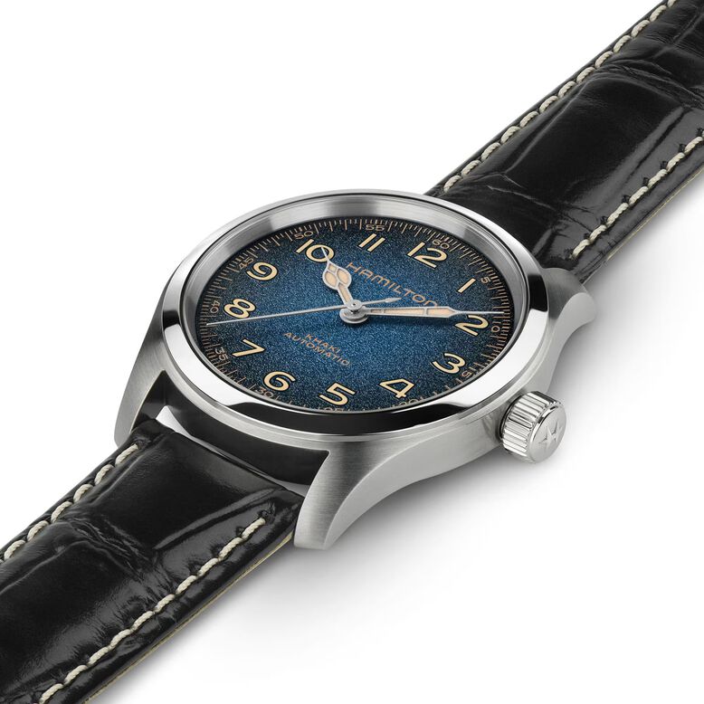 Khaki Field Murph Automatic 38mm Mens Watch Blue Dial Alligator, , hi-res