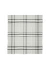 Wide Check Wool Scarf