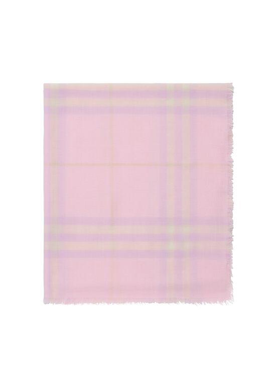 Wide Check Wool Scarf, , hi-res