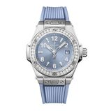 Big Bang One Click Steel 33mm Ladies Watch Coal Blue Diamonds, , hi-res