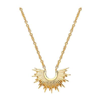 Sunburst Gold Plated Necklace - Gold