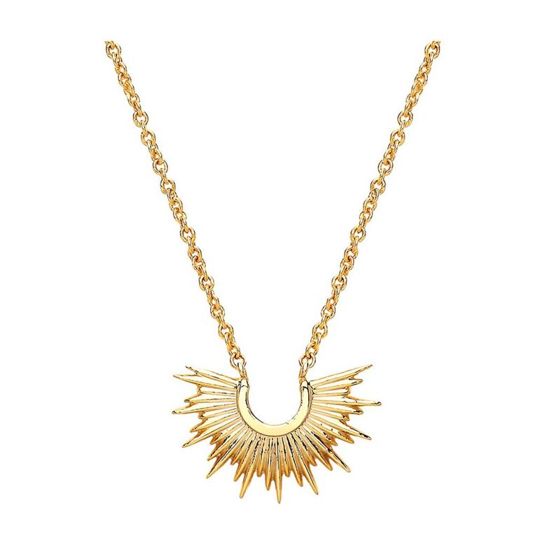 Sunburst Gold Plated Necklace - Gold, , hi-res