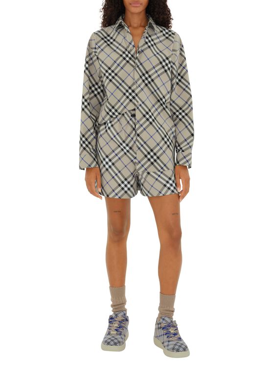 Relaxed Fit Check Cotton Shirt, , hi-res