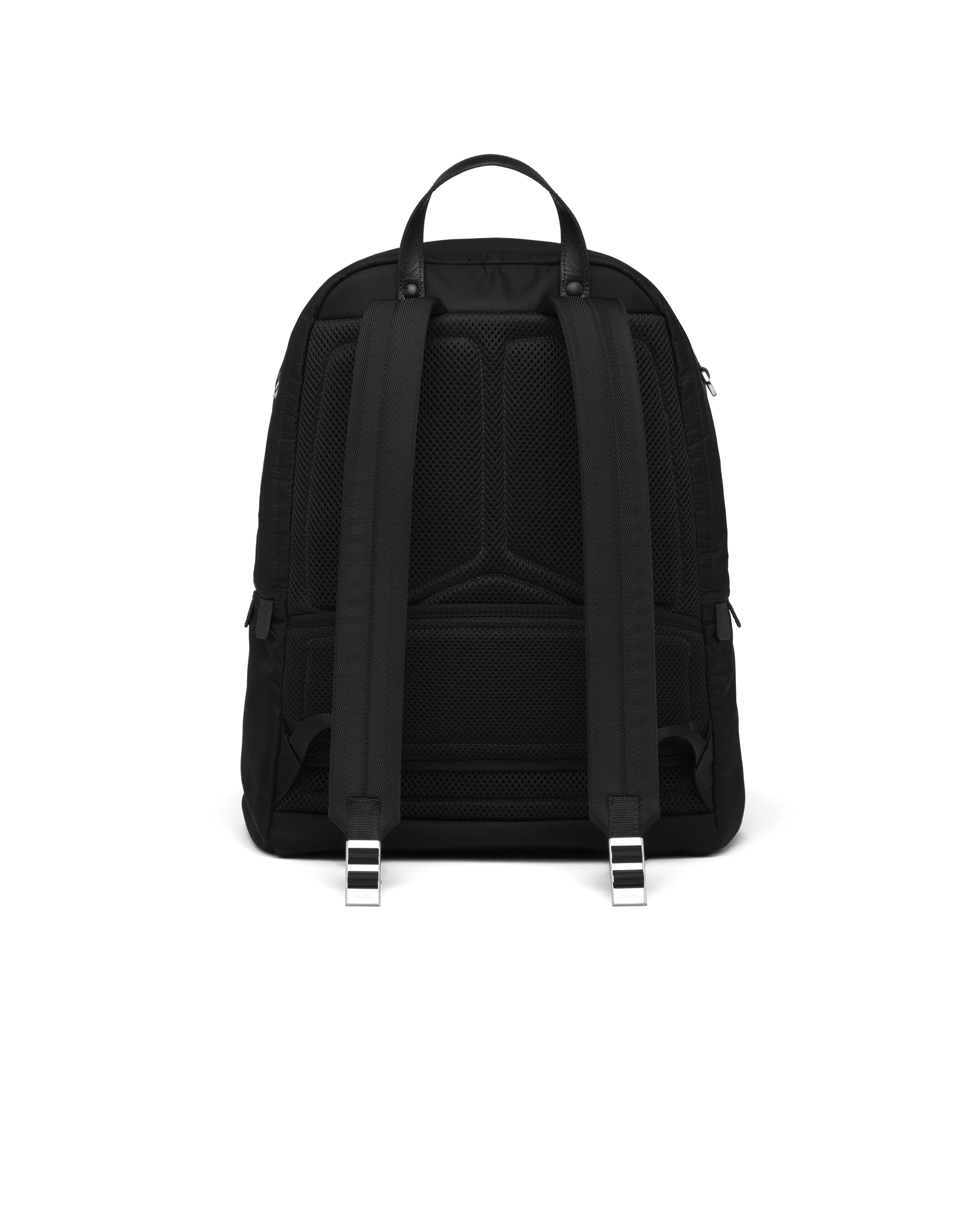 Nylon and sales saffiano leather backpack
