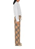 Check Silk Pyjama Trousers, , hi-res