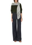 Wide Check Wool Scarf, , hi-res