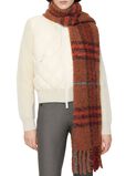 Check Alpaca Wool Blend Boucl&eacute; Scarf, , hi-res