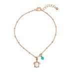 Golden Turtle Serenity Anklet