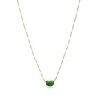 Elsa Peretti® Bean Design pendant of green jade and 18k gold.