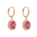 Precious Pink Drop Earrings Gold Pink