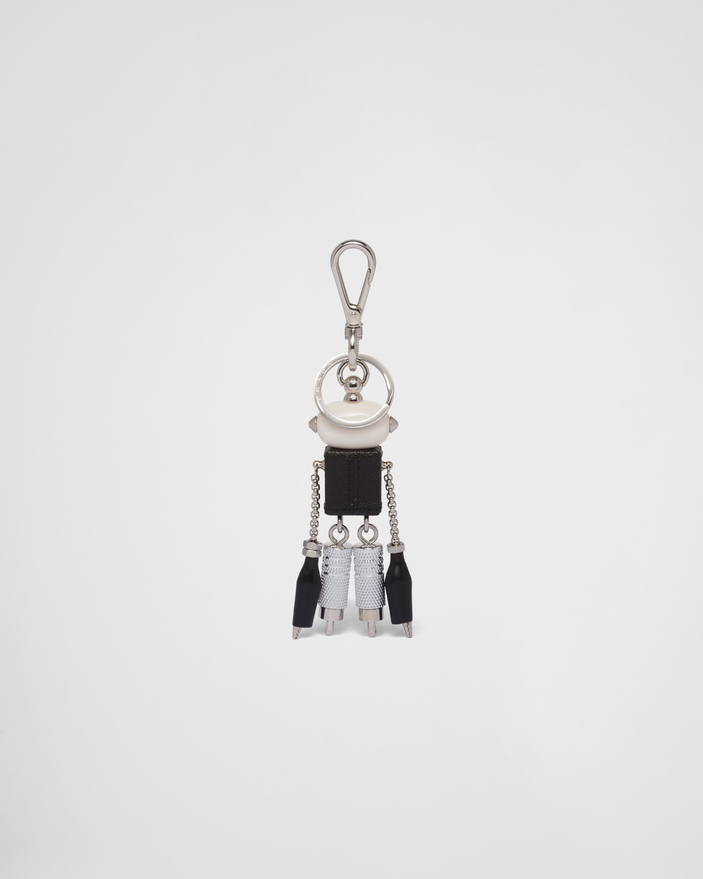 Saffiano leather Robot bag charm