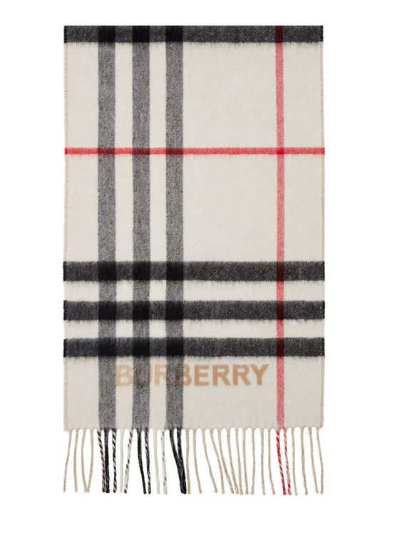 Contrast Check Cashmere Scarf, , hi-res