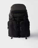 Re-Nylon and Saffiano leather backpack, , hi-res