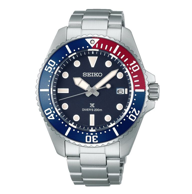 Solar Diver's 41mm Mens Bracelet Watch Blue Dial, , hi-res