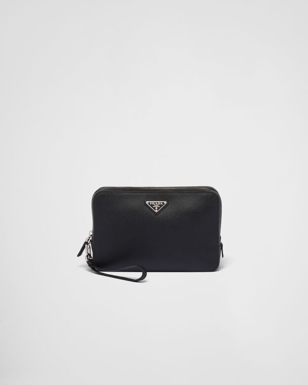Saffiano Leather Clutch, , hi-res