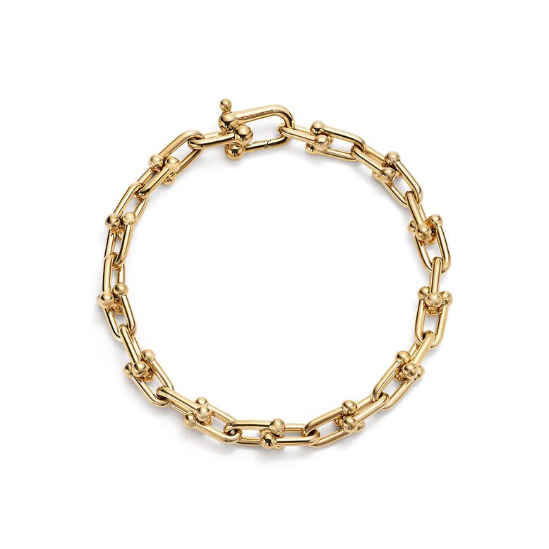 Tiffany HardWear Small Link Bracelet in Yellow Gold - Size Medium, , hi-res