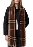 Wide Reversible Check Wool Silk Scarf, , hi-res