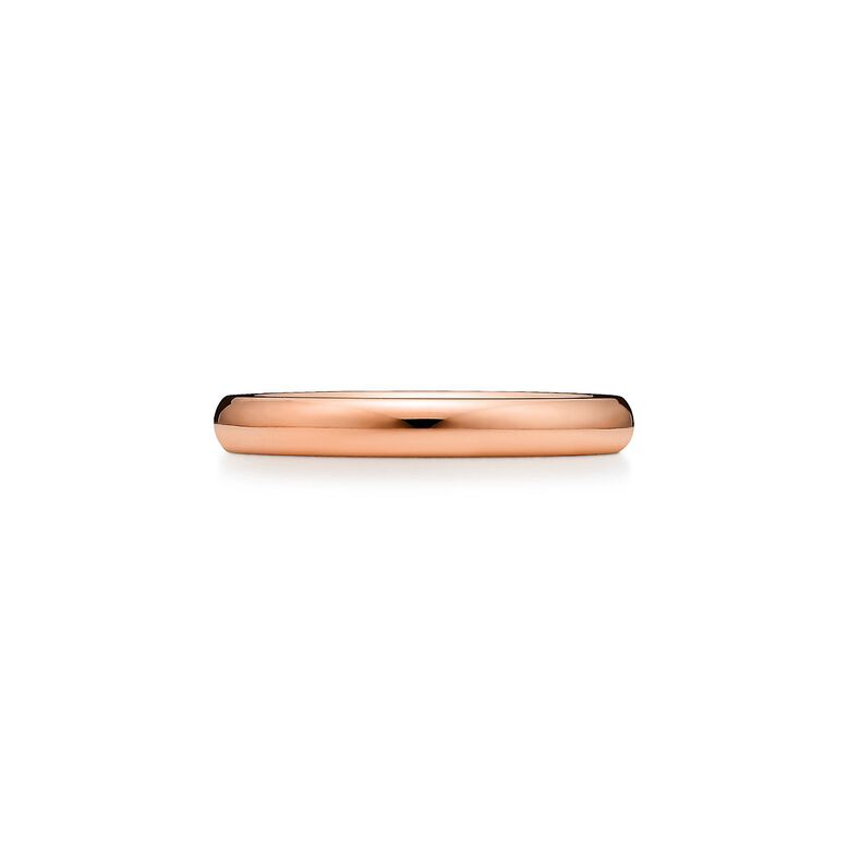 Elsa Peretti&reg; stacking band ring in 18k rose gold. - Size 7, , hi-res