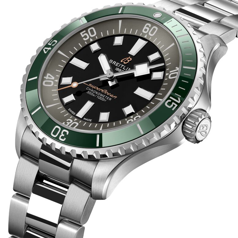 Superocean Automatic 44mm UK Limited Edition Mens Watch Green Stainless Steel, , hi-res