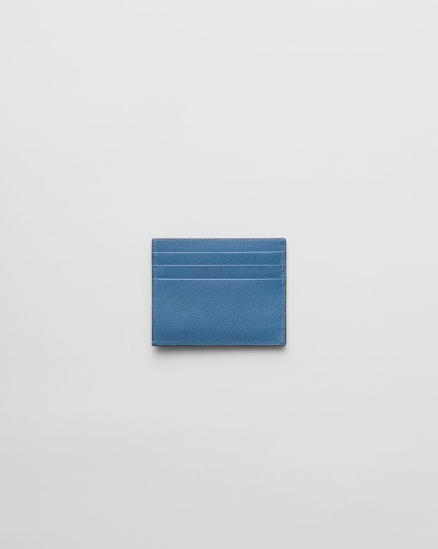 Saffiano leather card holder, , hi-res