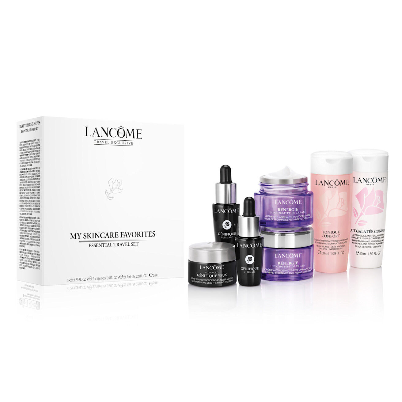 Lancôme skincare set Lancôme My Skincare Favorites Set Travel Set | Heathrow Reserve