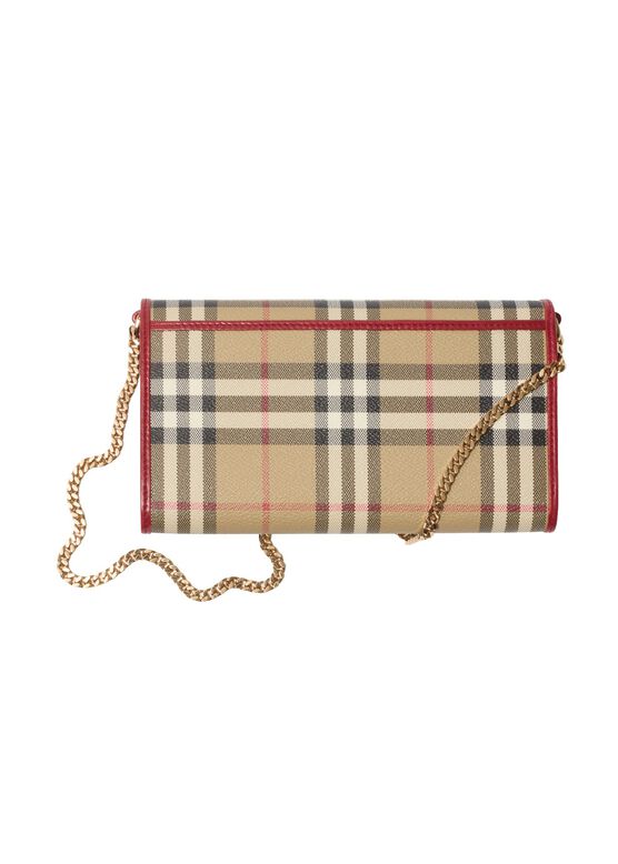 Check Chain Strap Wallet, , hi-res