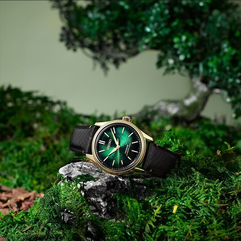 Presage Classic Series x Tradman&rsquo;s Bonsai Limited Edition 38mm Mens Watch in Matsuba-iro green, , hi-res