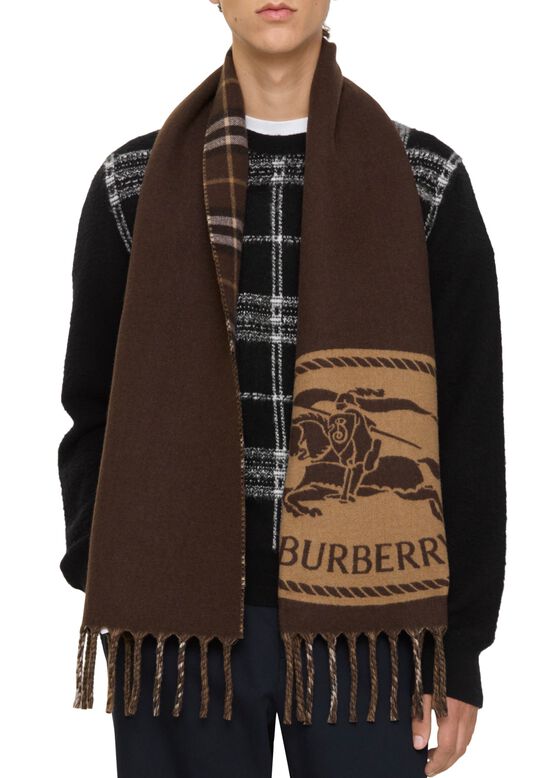 Reversible Knight Stamp Scarf, , hi-res