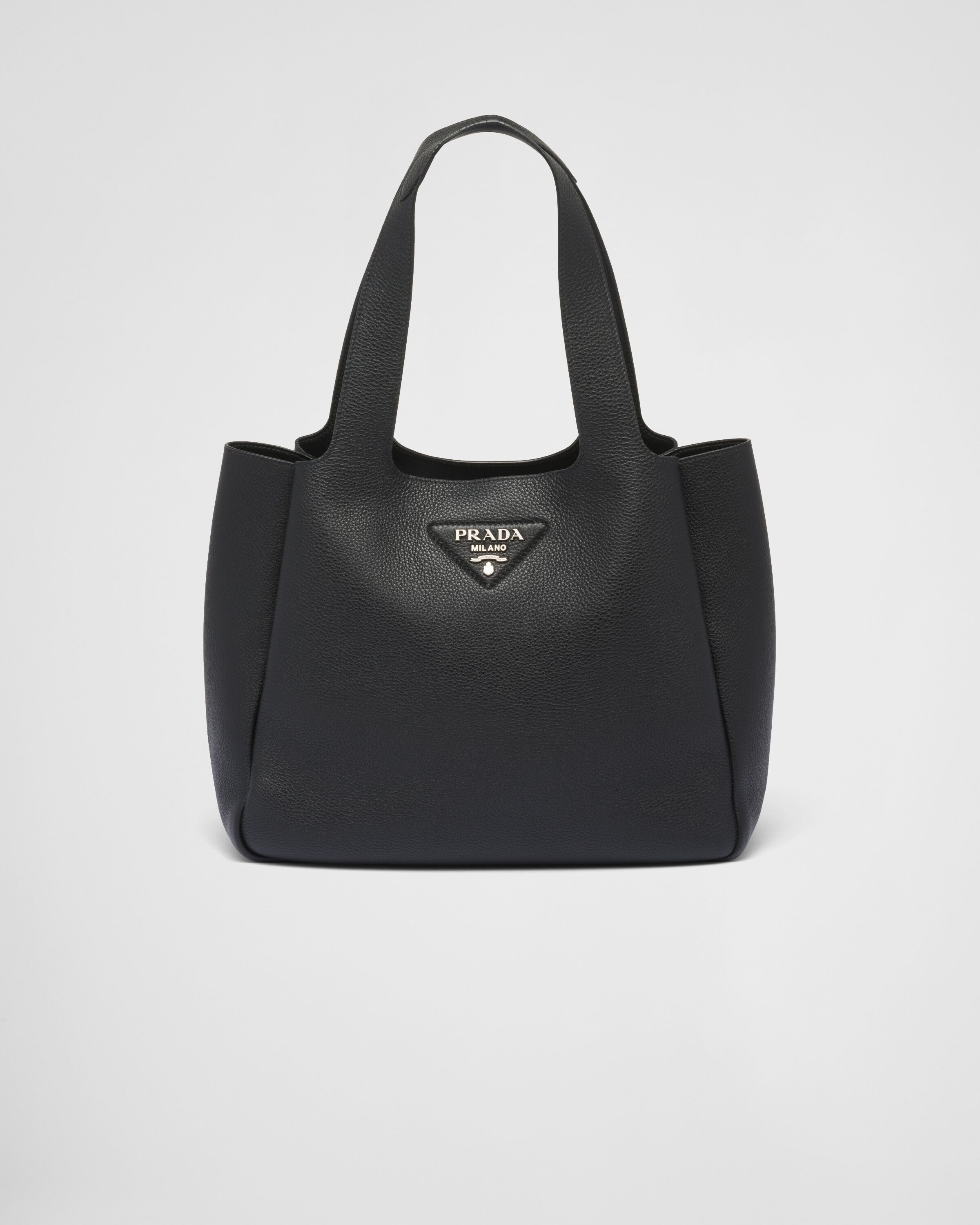 Prada tote bag leather sales