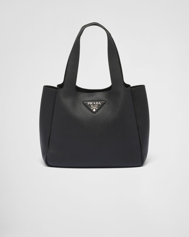 Large leather tote, , hi-res