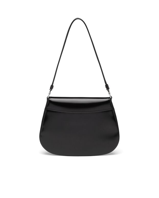 Small Prada Cleo brushed leather shoulder bag with flap, , hi-res