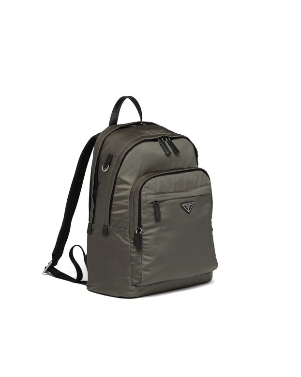 Re-Nylon and Saffiano leather backpack, , hi-res