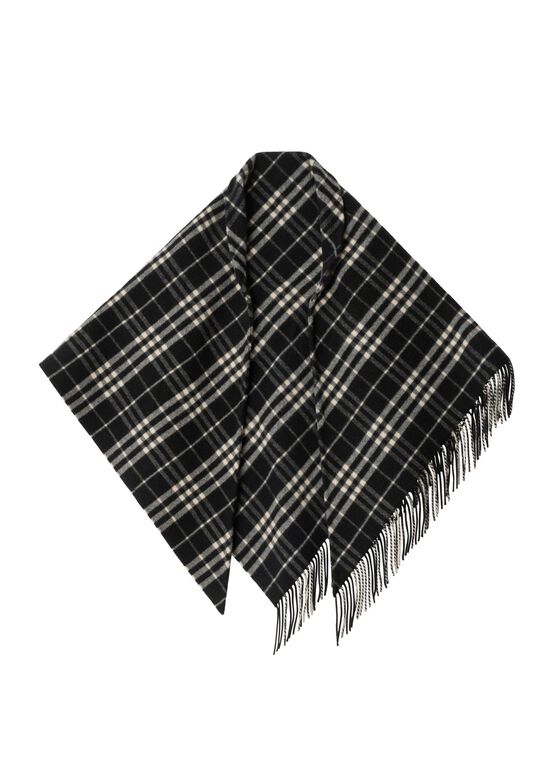 Check Wool Cashmere Cape, , hi-res