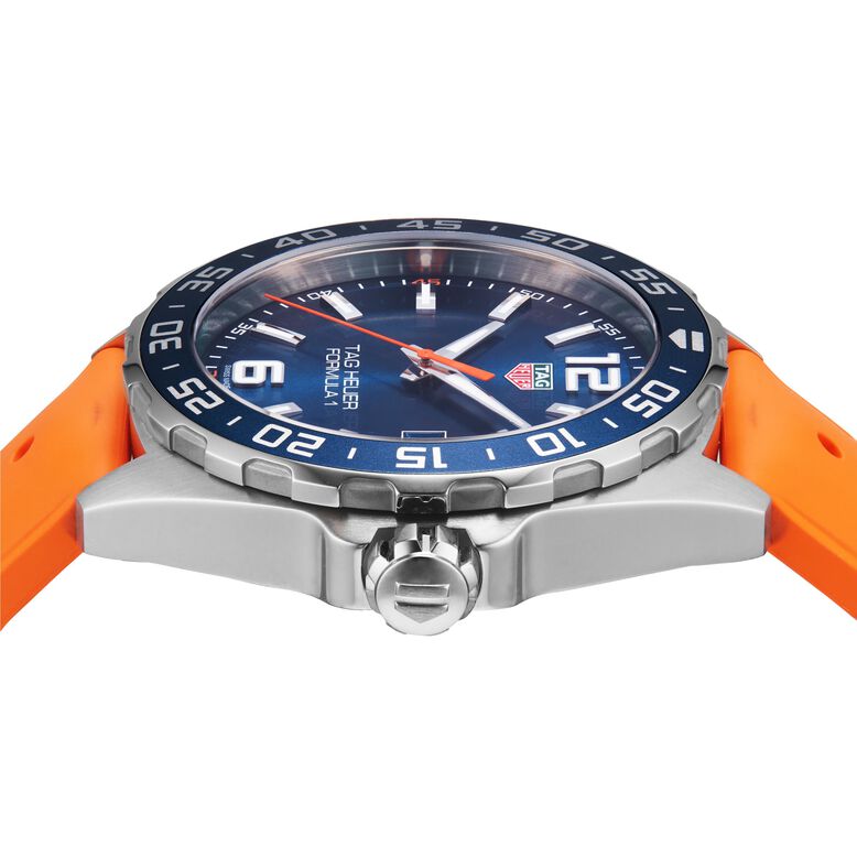 Formula 1 43mm Mens Watch Orange Rubber Strap, , hi-res