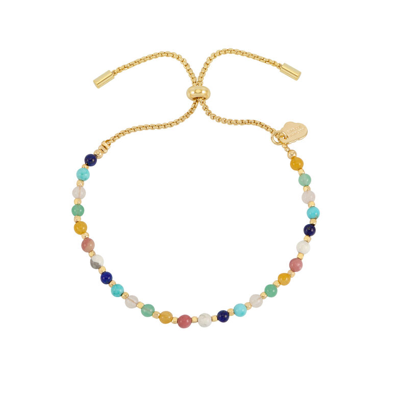 Amelia Mixed Gemstone Bracelet - Gold Plated, , hi-res