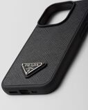 Saffiano leather cover for iPhone 15 Pro, , hi-res