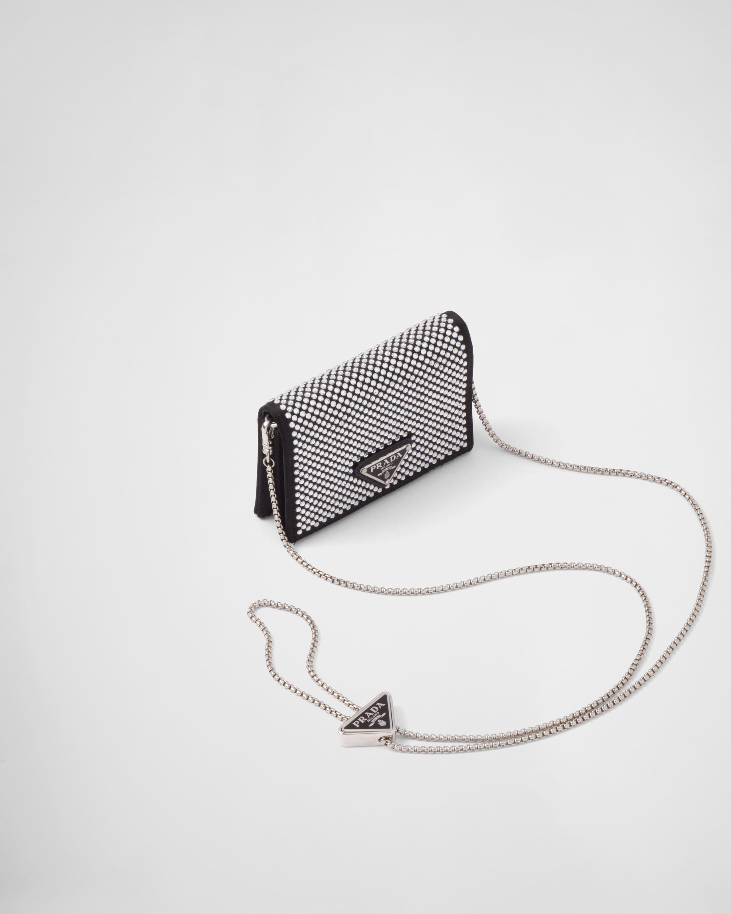 Prada Cardholder with shoulder strap and crystals Purses Pouches Heathrow Reserve Collect